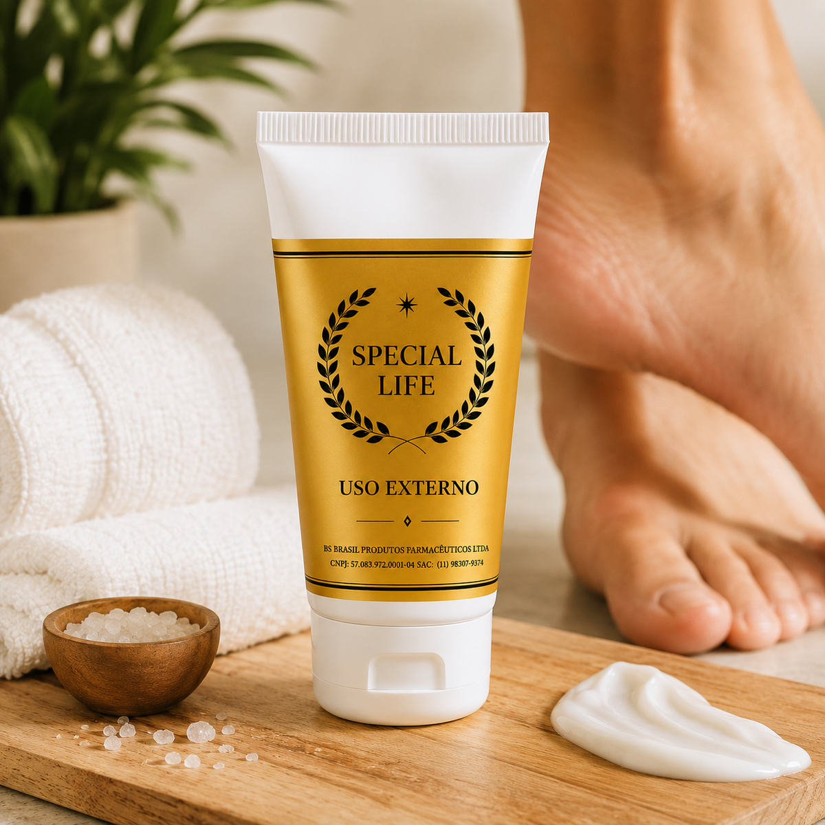Creme para os Pés com Ureia 20% | Hidratação Intensiva