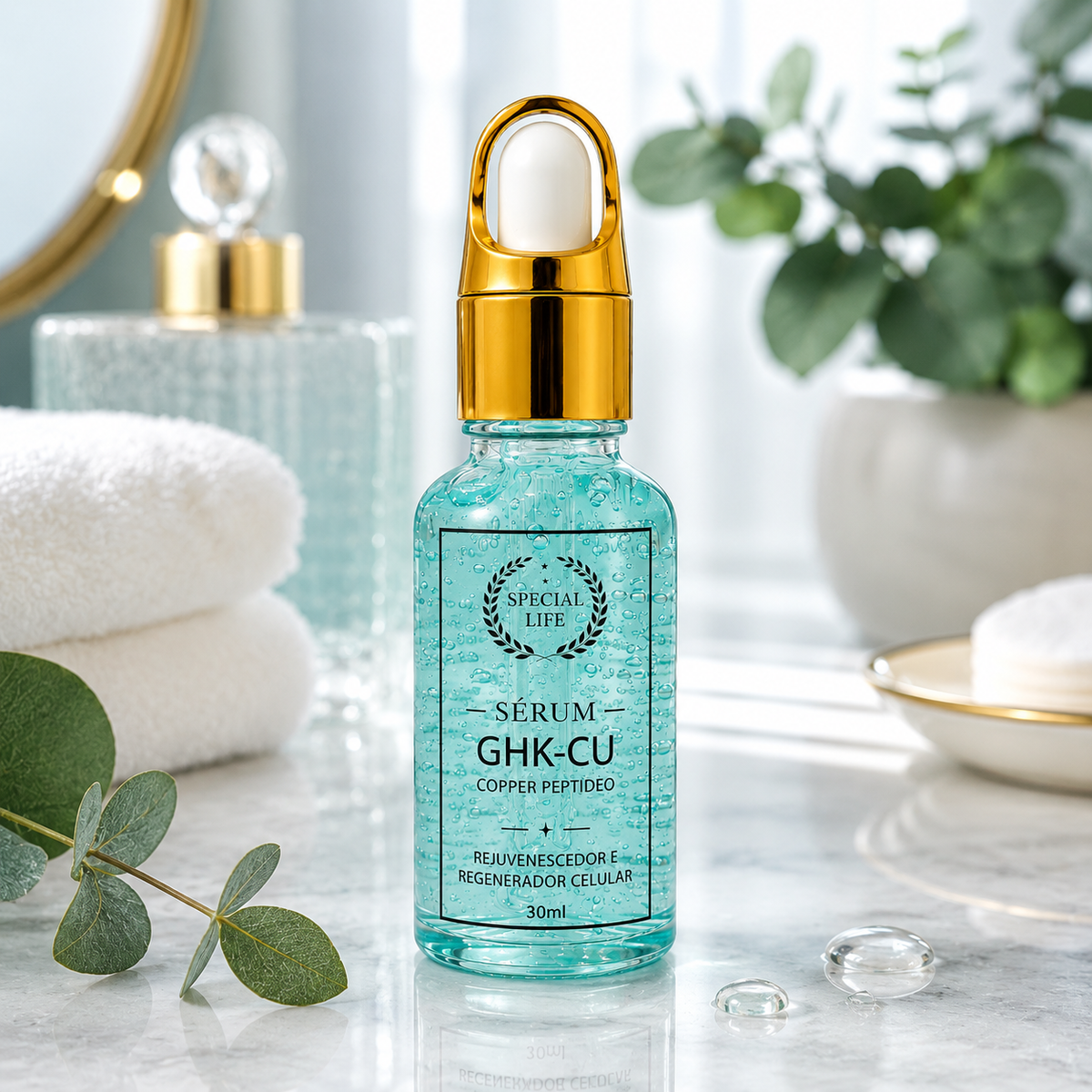 Sérum GHK-CU Copper Peptídeo – Rejuvenescedor e Regenerador Celular | 30ml
