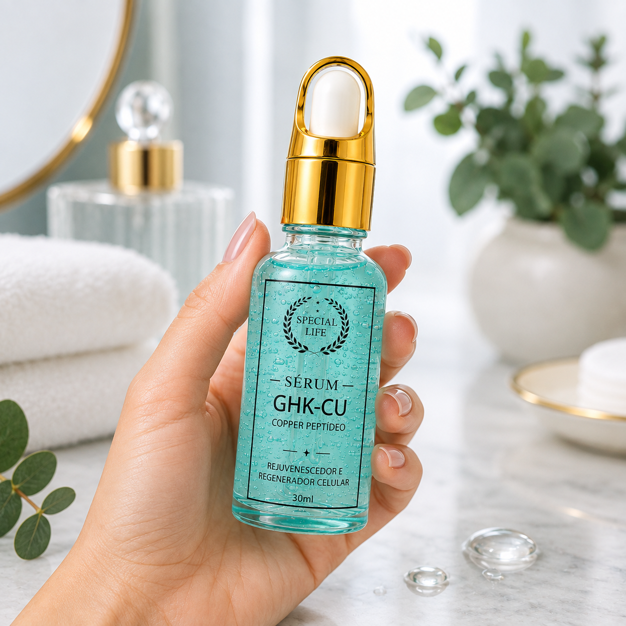 Sérum GHK-CU Copper Peptídeo – Rejuvenescedor e Regenerador Celular | 30ml