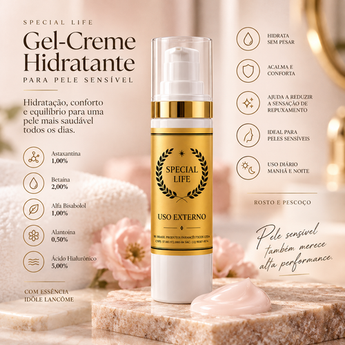 Gel-Creme Hidratante com Ácido Hialurônico 30g | Special Life